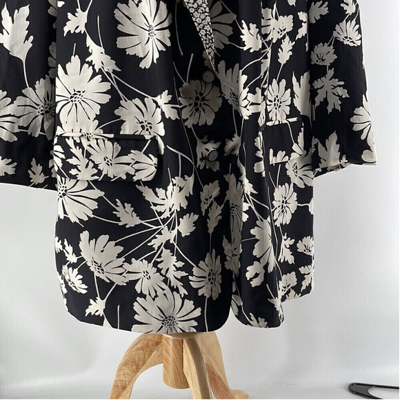 August Silk Diane Gilman silk blazer floral plus size career even luxury sz 2X - Picture 9 of 10